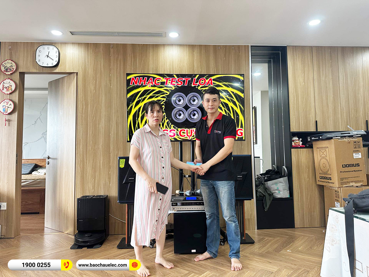 Lắp đặt dàn karaoke Domus hơn 26tr cho chị Nga tại Hà Nội