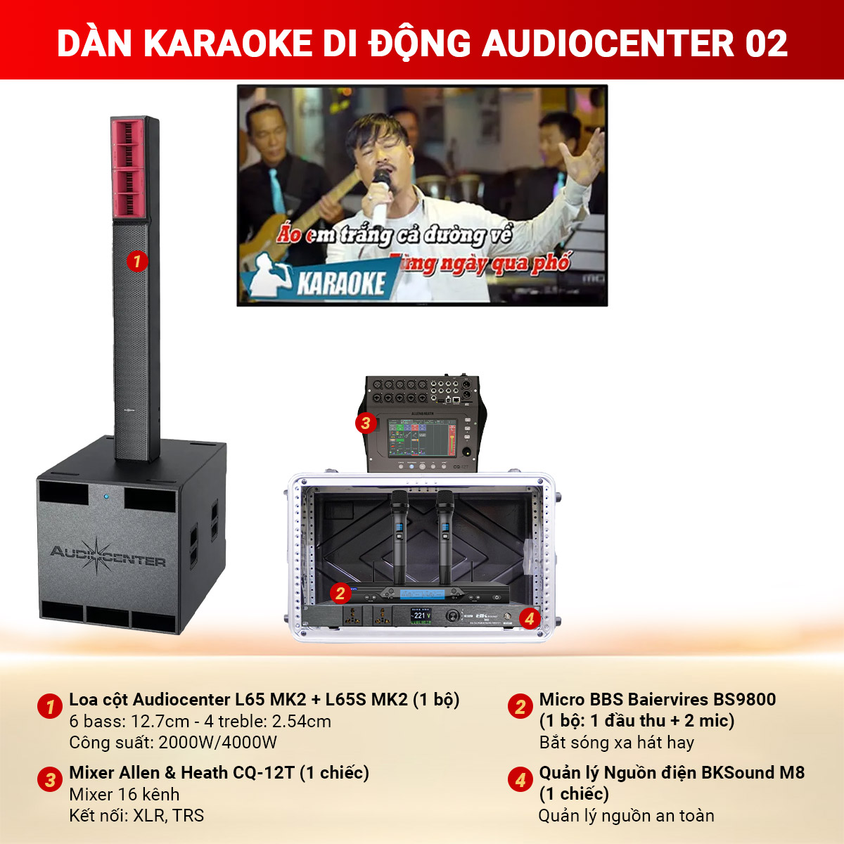 Dàn karaoke di động Audiocenter 02