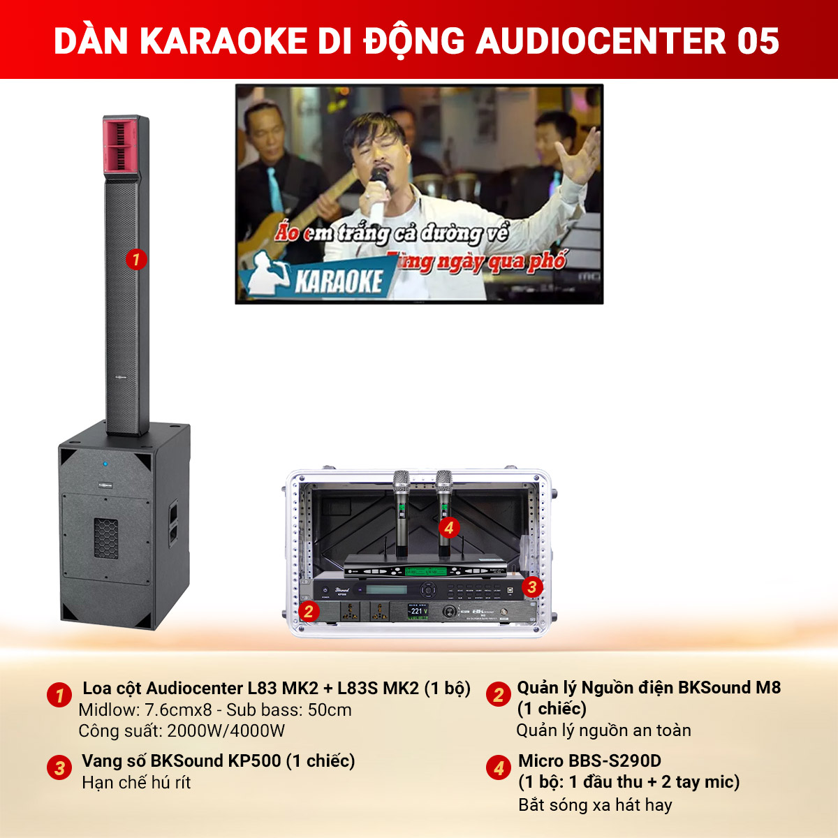 Dàn karaoke di động Audiocenter 05