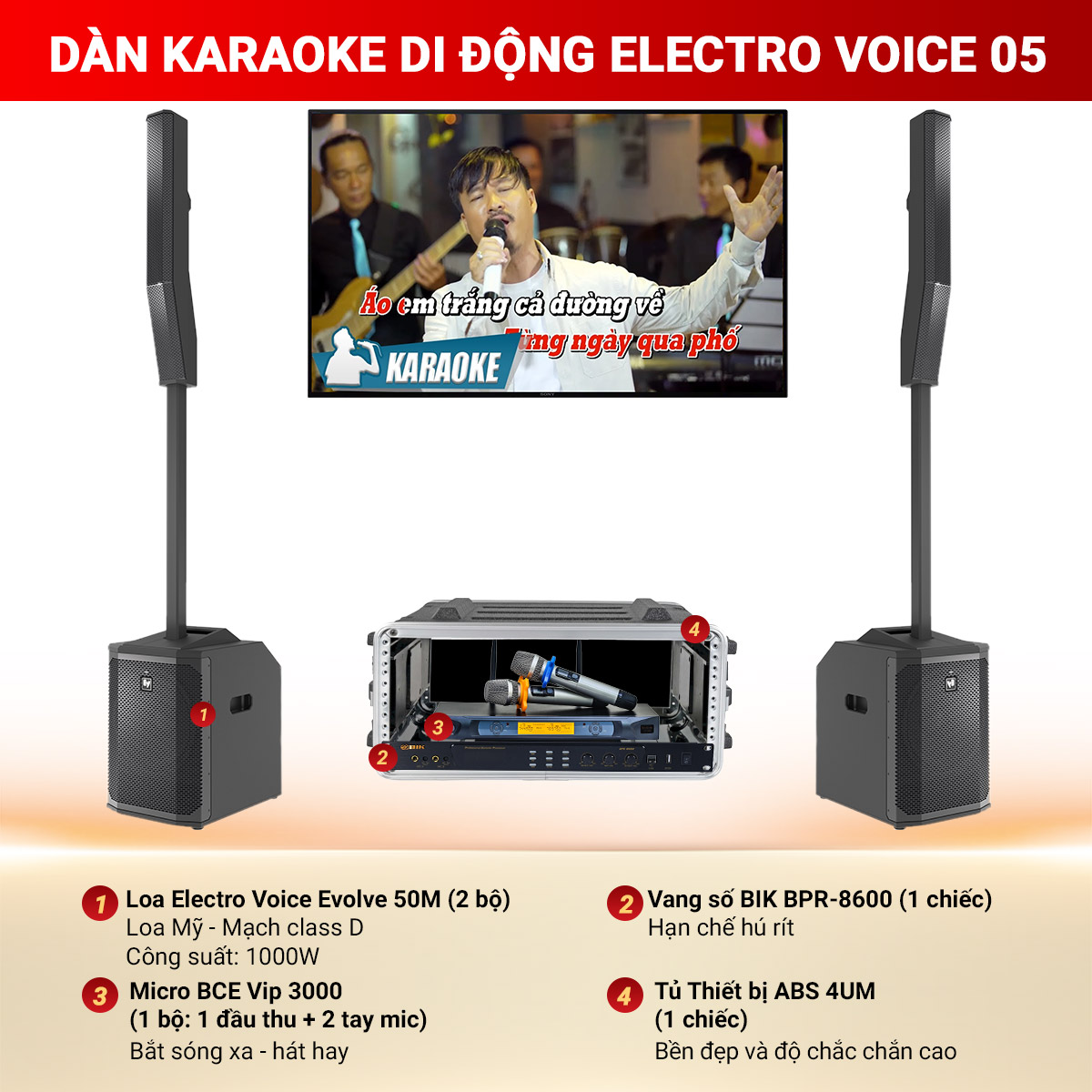 Dàn Karaoke Di Động Electro Voice 05