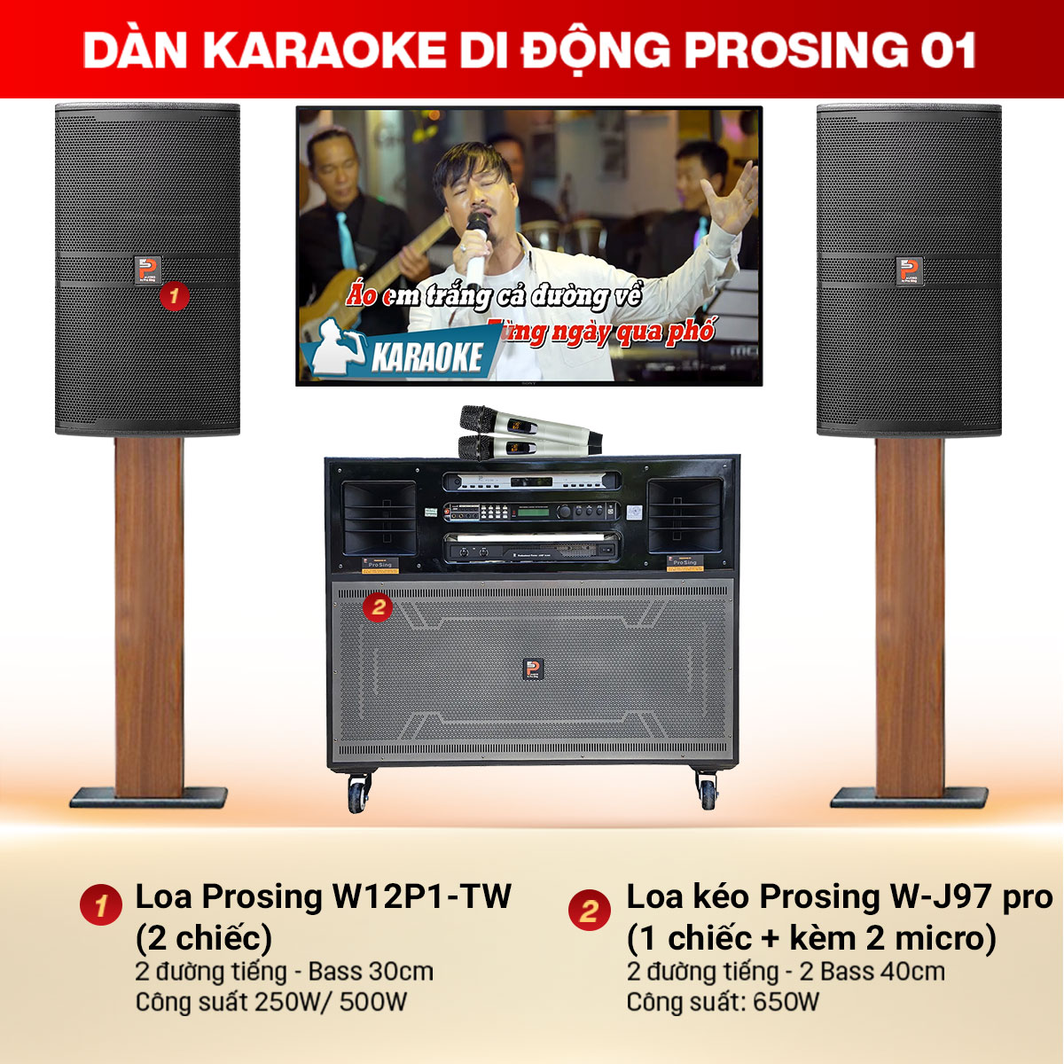 Dàn karaoke di động Prosing 01