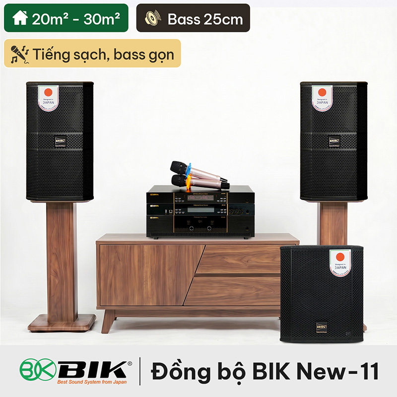 Dàn karaoke đồng bộ BIK New 2026 - 11 (BIK BBK-S310, BIK VK-A52, BIK VK-R51, BIK BBK-W25A, BIK VK- M51)