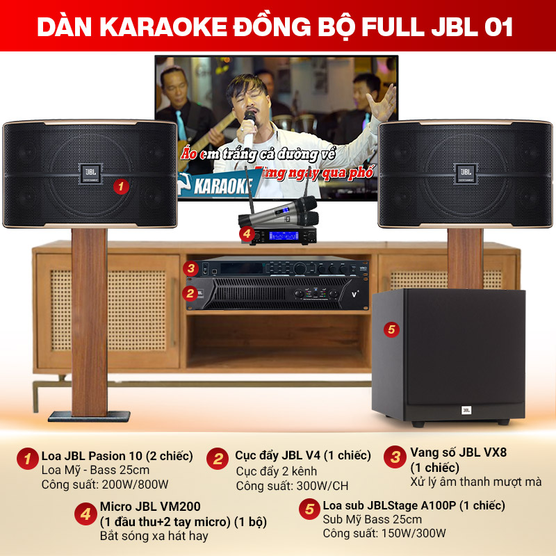 Dàn karaoke đồng bộ full JBL 01