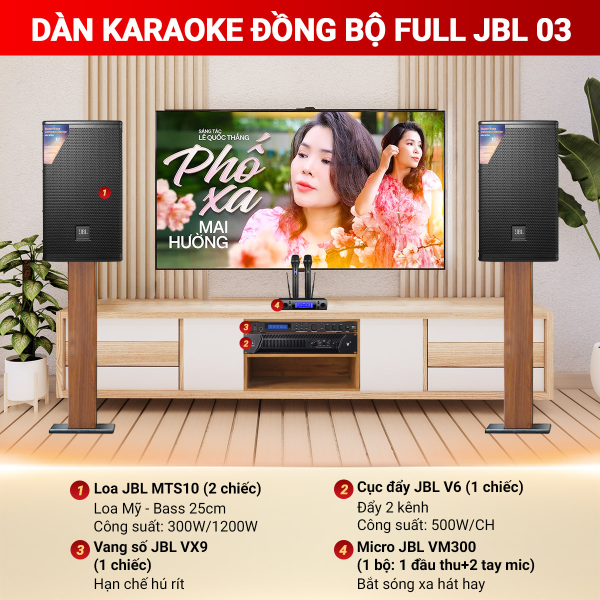 Dàn karaoke đồng bộ full JBL 03