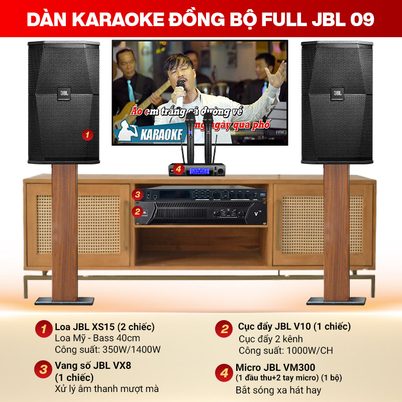 Dàn karaoke đồng bộ full JBL 09 Hot New 2024