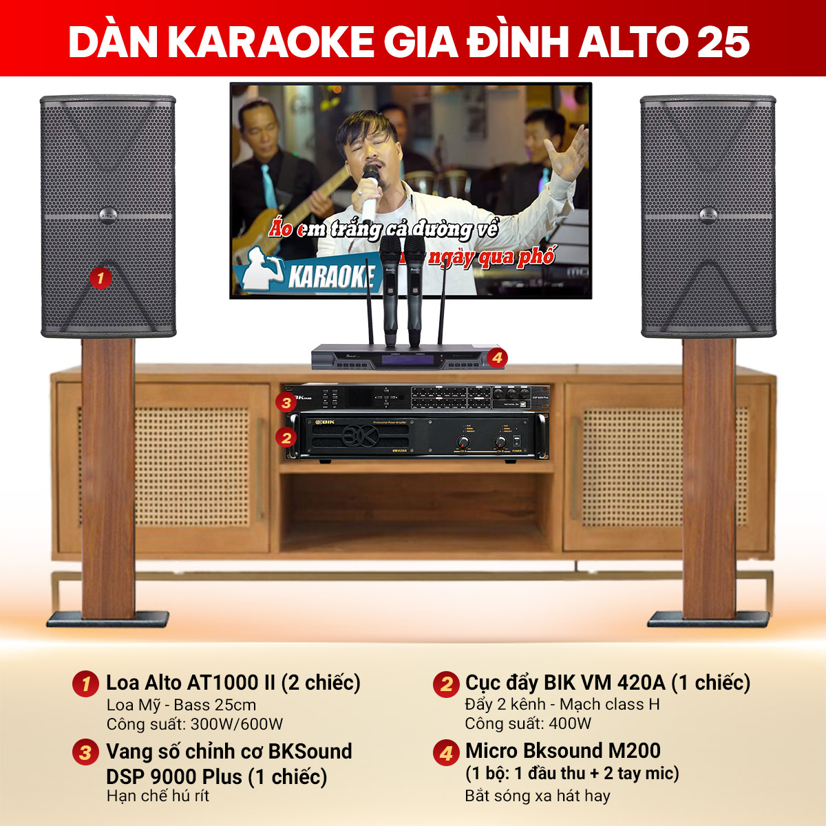 Dàn karaoke gia đình Alto 25