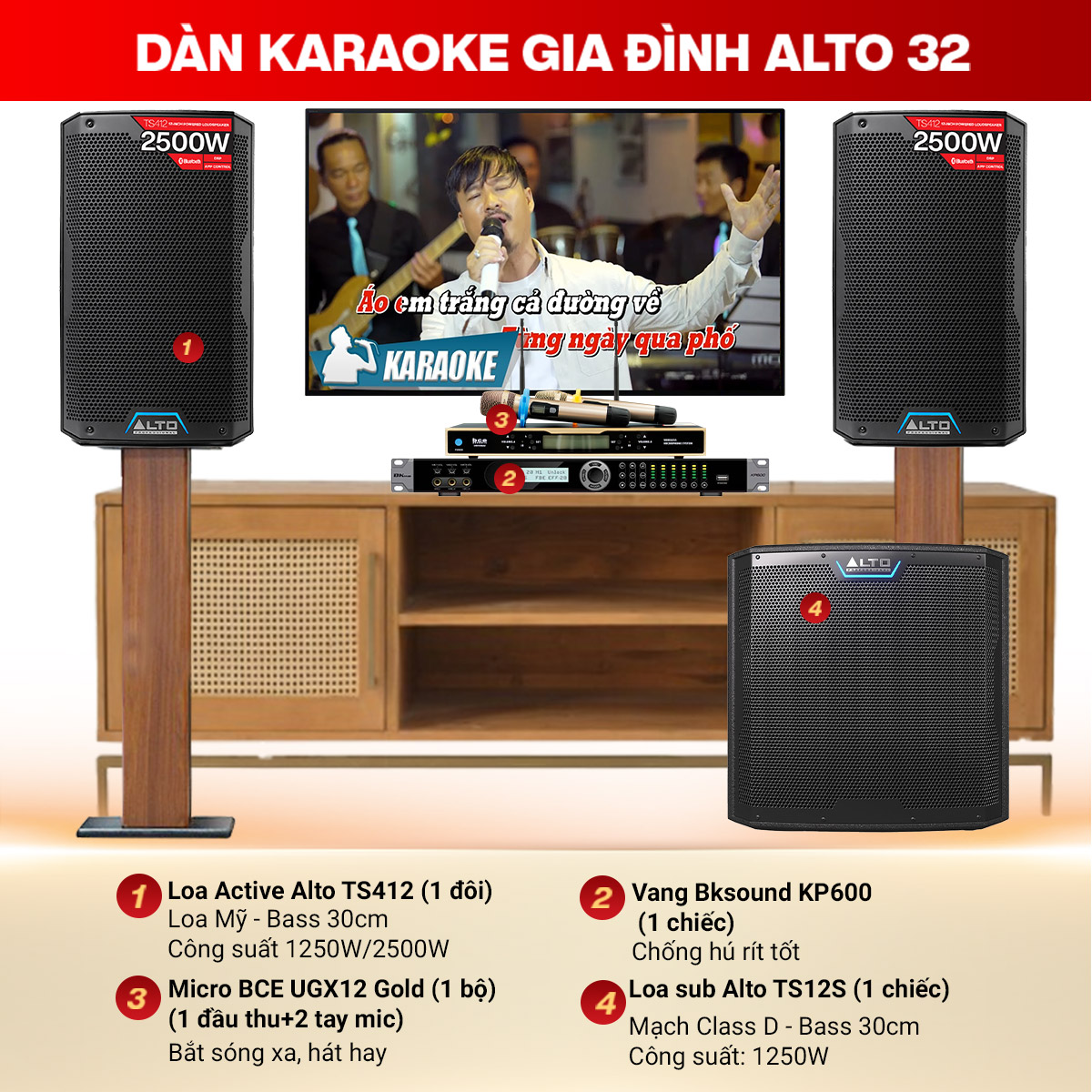 dàn karaoke gia đình Alto 32