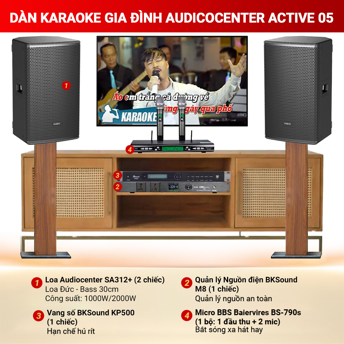 Dàn karaoke gia đình Audicocenter Active 05