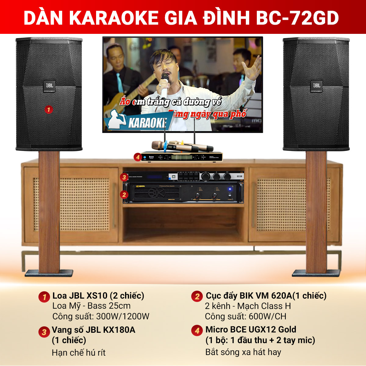 Dàn karaoke gia đình BC-72GD