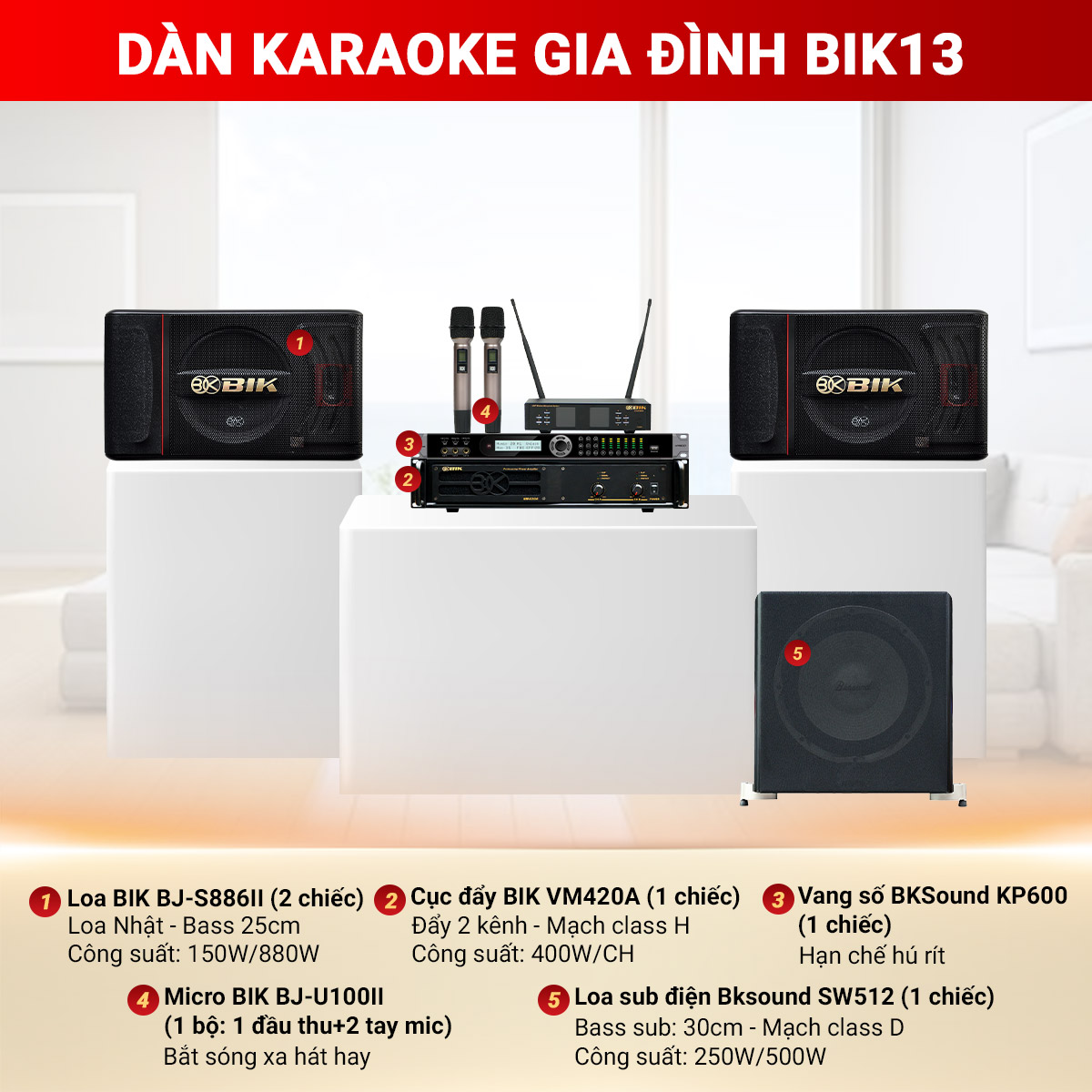 Dàn karaoke gia đình BC-BIK 13