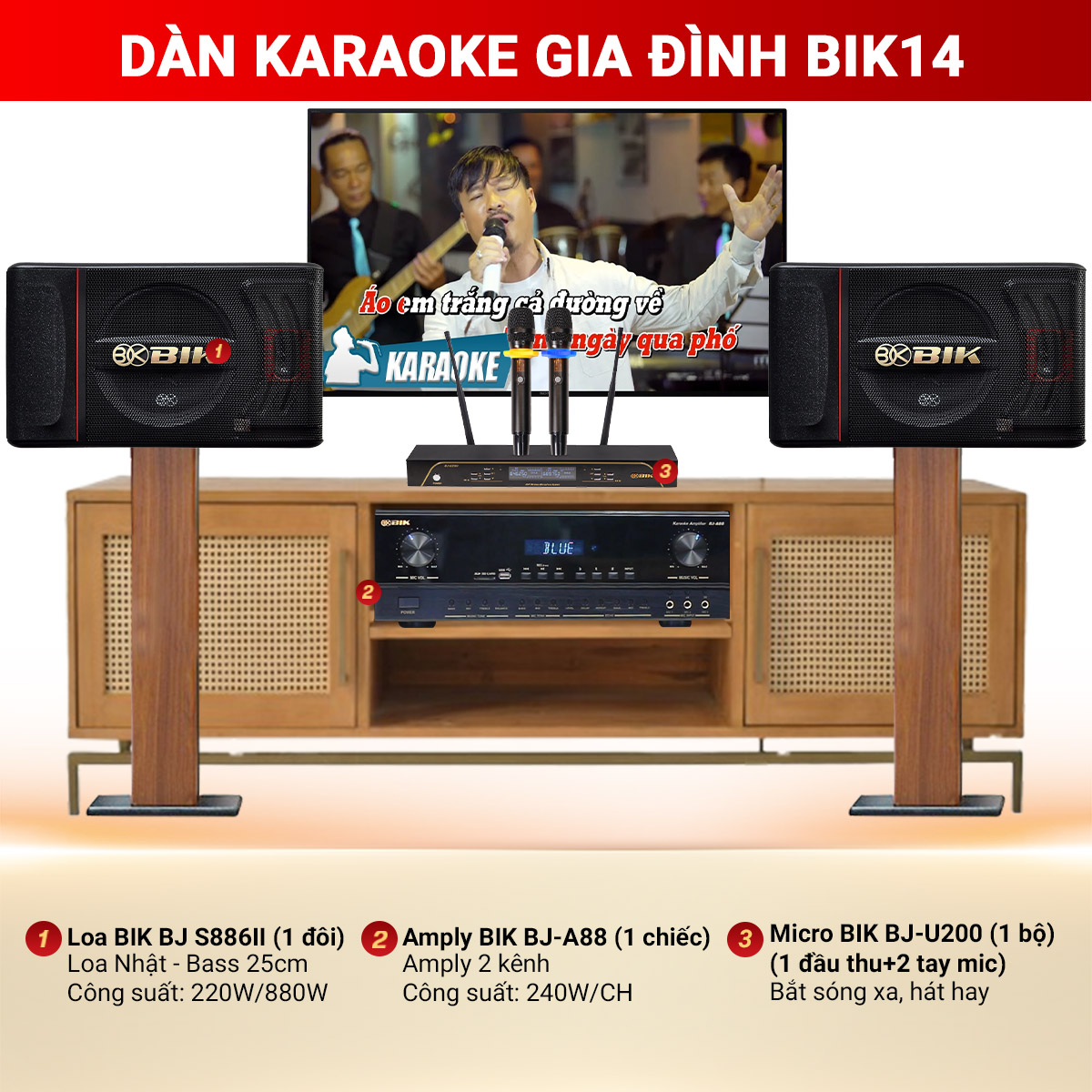 Dàn karaoke gia đình BIK14