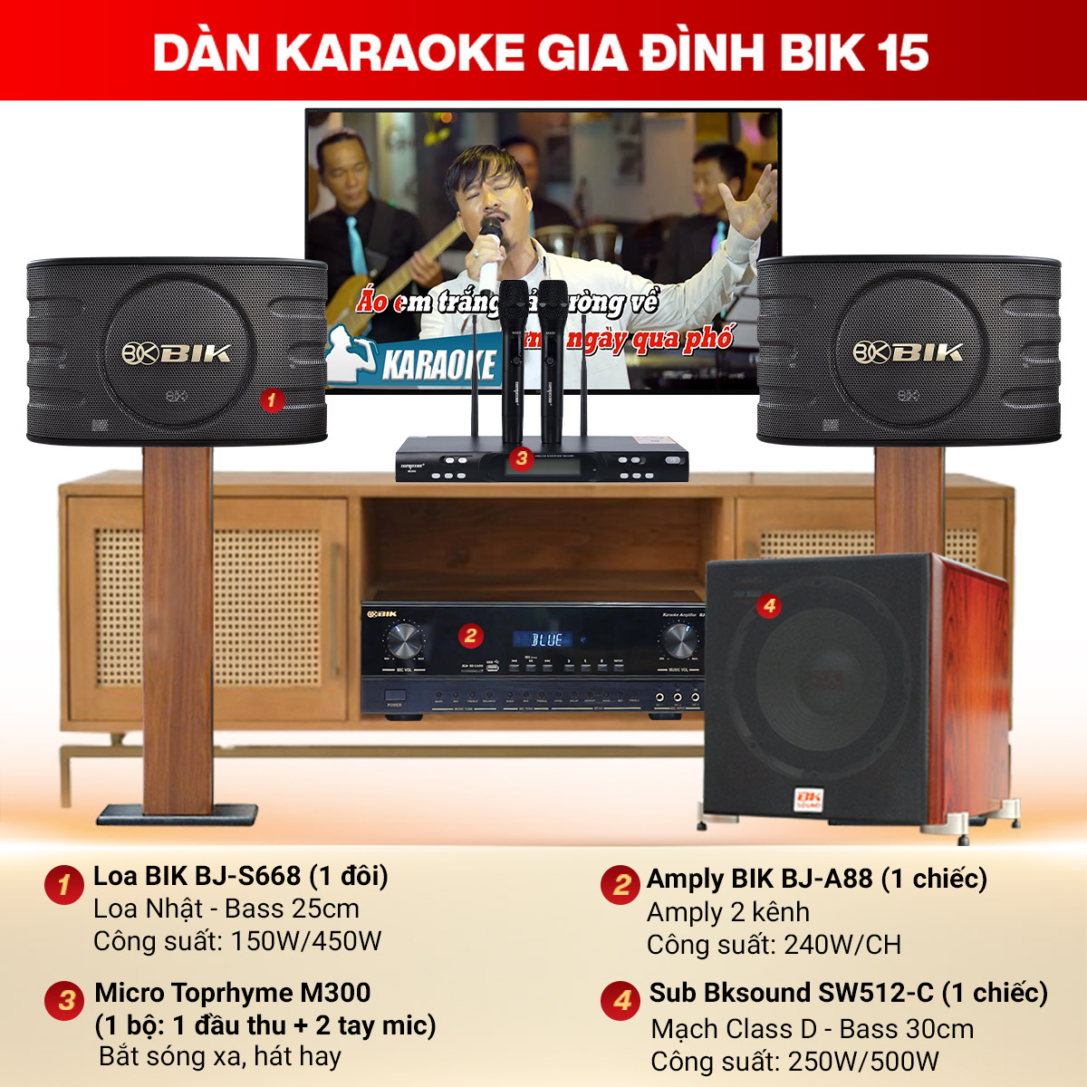 Dàn Karaoke Gia Đình BIK15