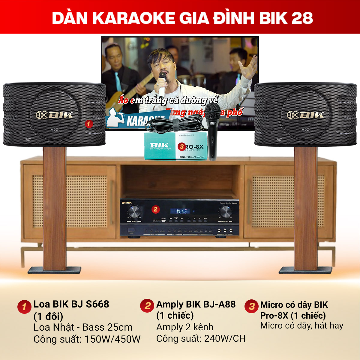 Dàn karaoke gia đình BIK 28