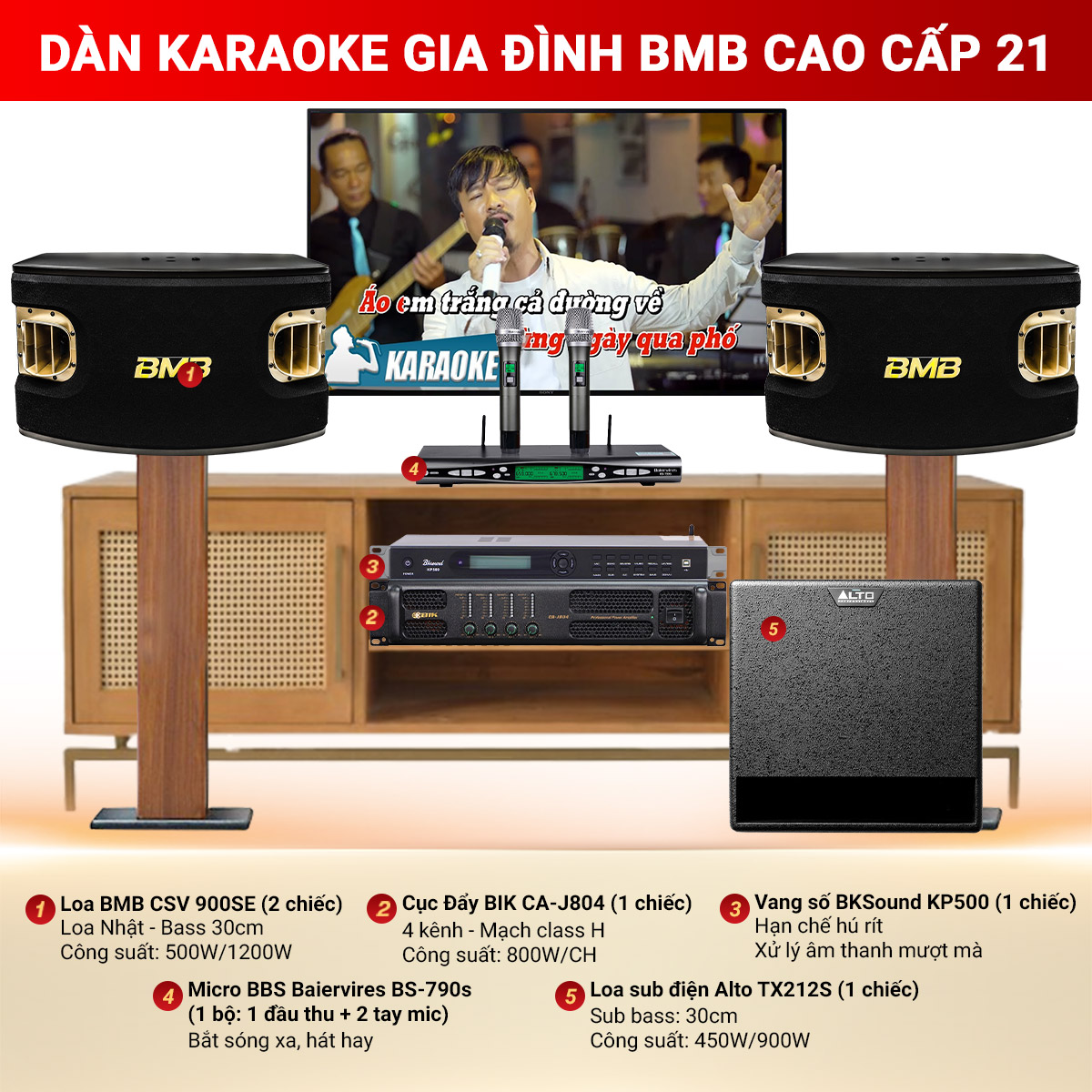 Dàn karaoke gia đình BMB cao cấp 21