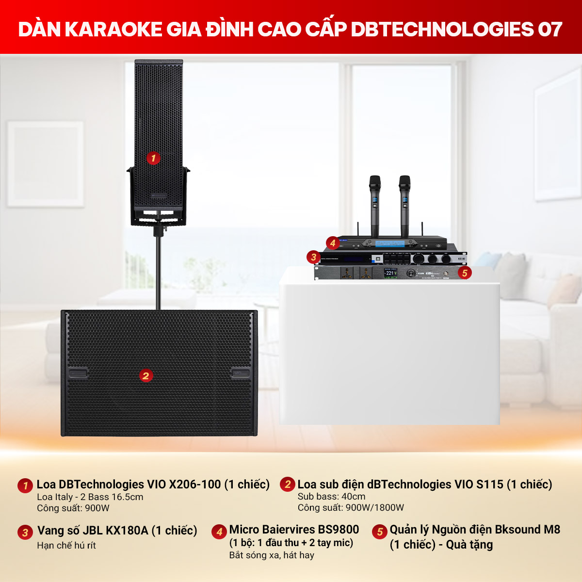 dàn karaoke gia đình cao cấp dBTechnologies 07