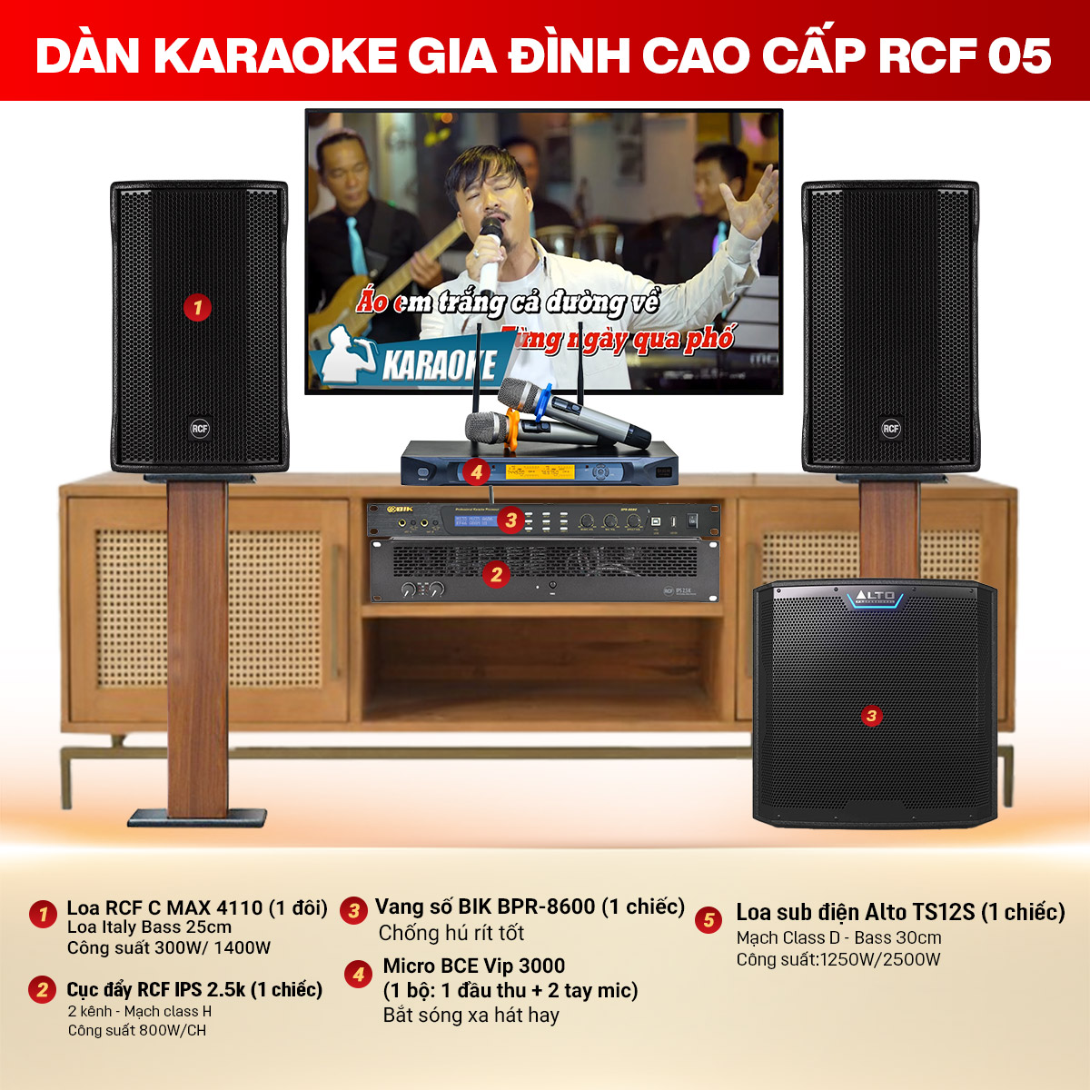 dàn karaoke gia đình cao cấp RCF 05