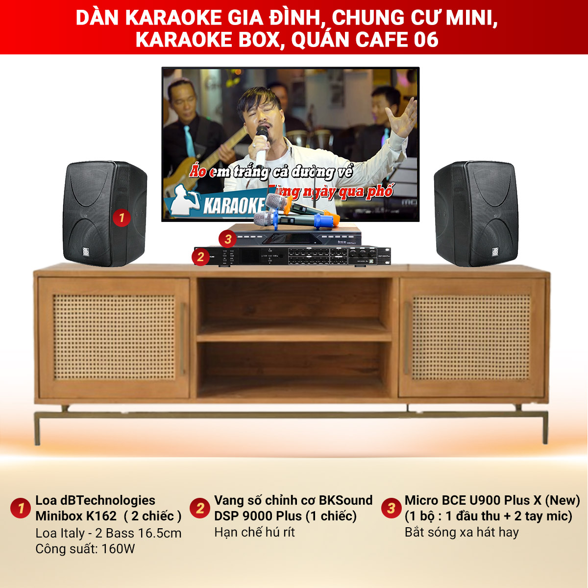 Dàn karaoke gia đình, chung cư mini, karaoke box, quán cafe 06 