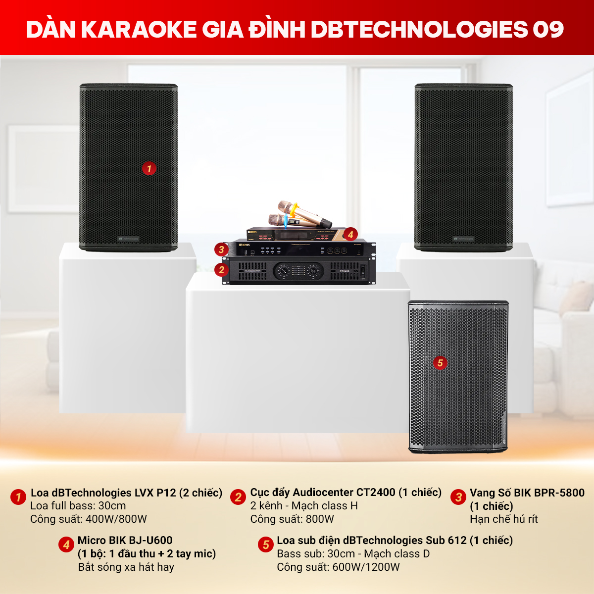 Dàn karaoke gia đình dBTechnologies 09