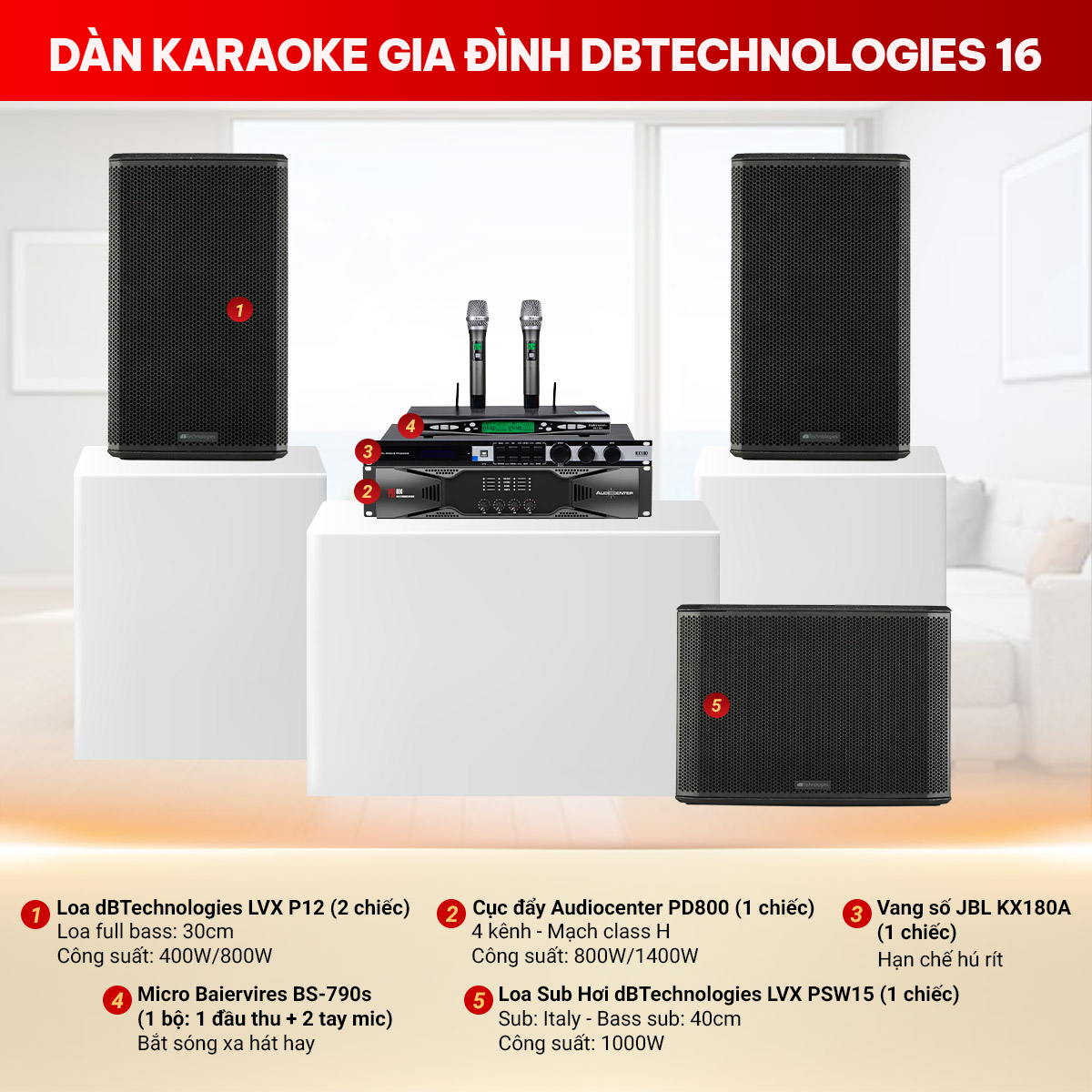 Dàn karaoke gia đình dBTechnologies 16