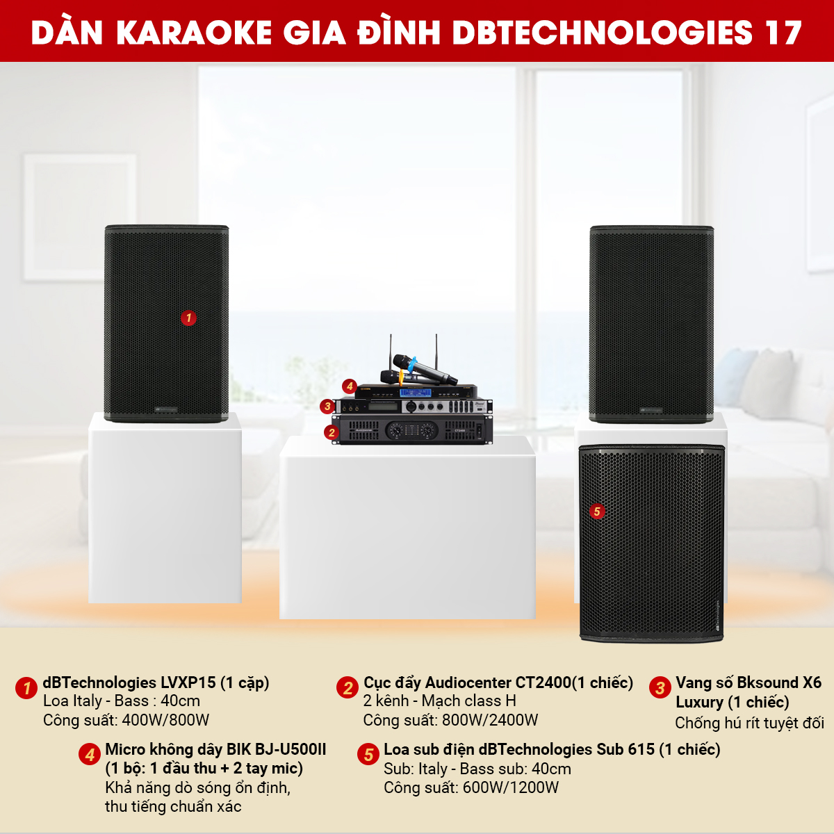 Dàn karaoke gia đình dBTechnologies 17