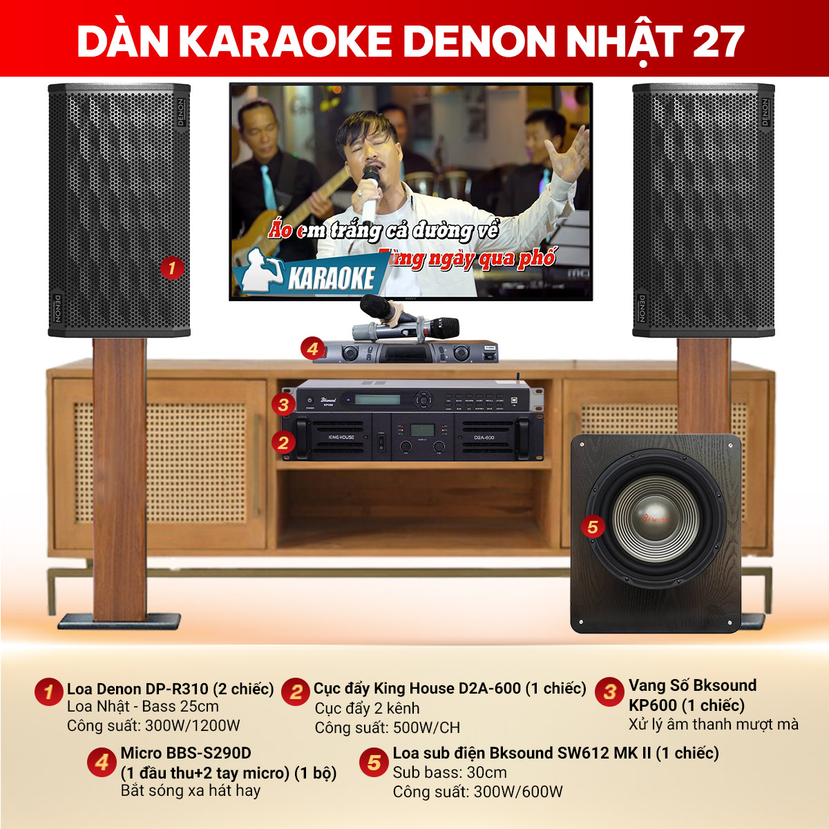 Dàn karaoke gia đình Denon Nhật 27