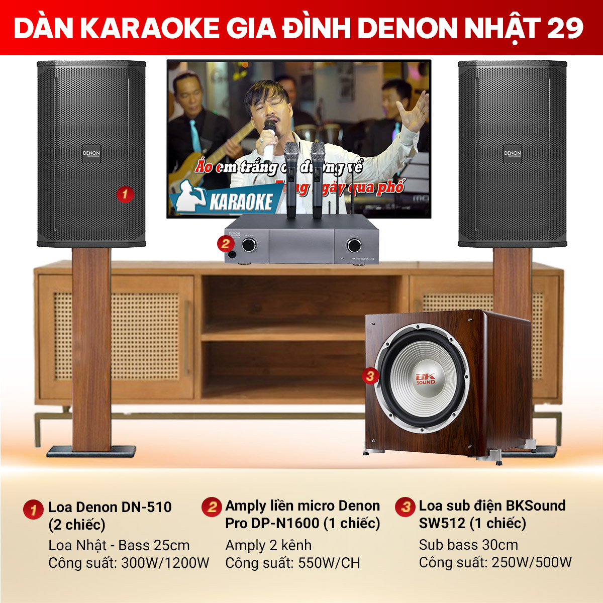 Dàn karaoke gia đình Denon Nhật 29