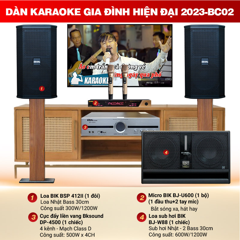 Dàn karaoke gia đình hiện đại 2023-BC02