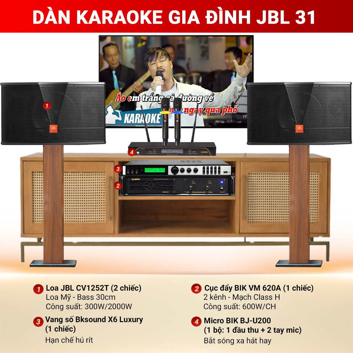 Dàn karaoke gia đình JBL 31