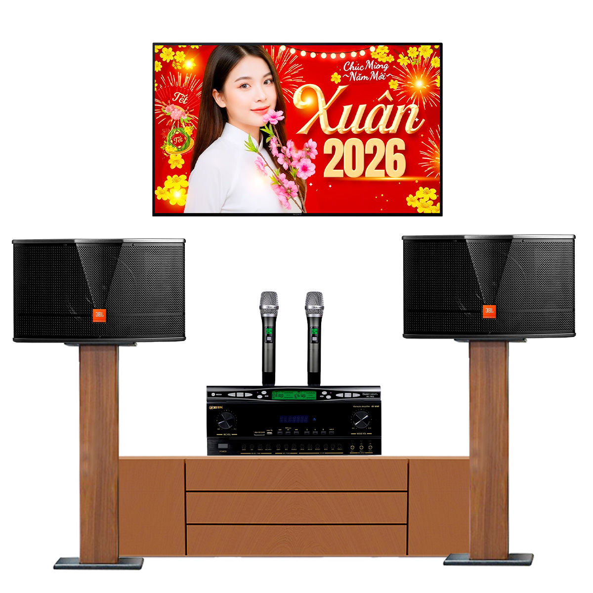 D&agrave;n karaoke gia đ&igrave;nh JBL 44