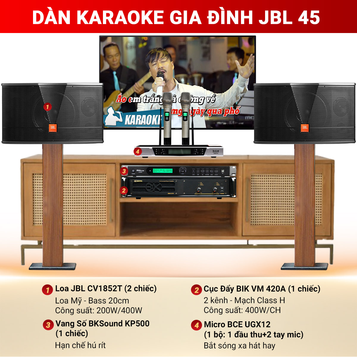 Dàn karaoke gia đình JBL 45