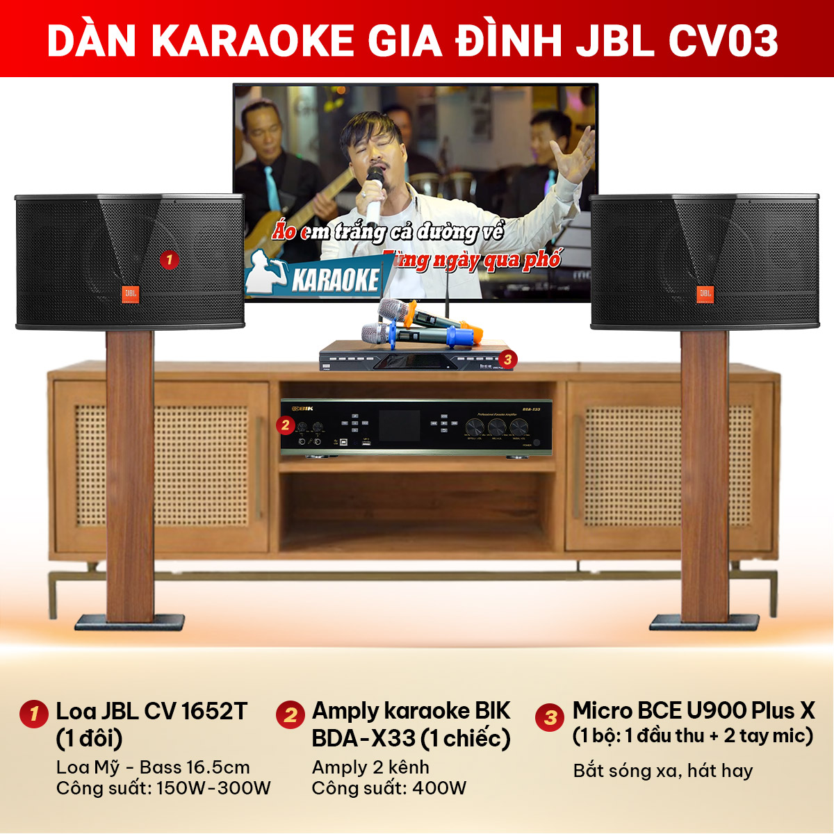 Dàn karaoke gia đình JBL CV03