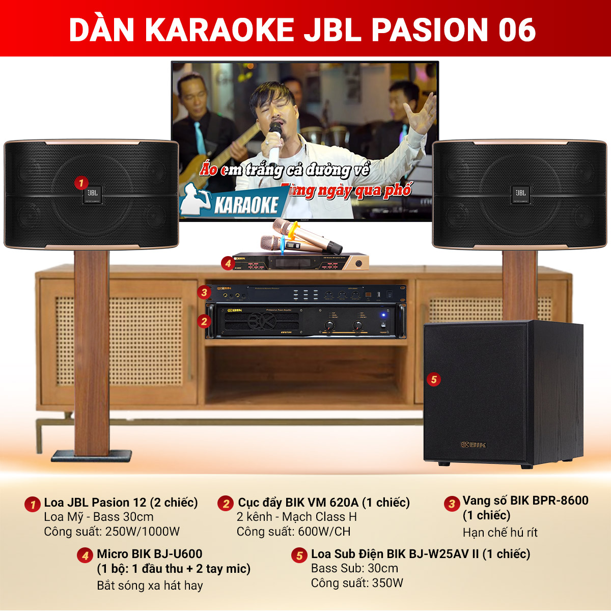 Dàn karaoke JBL Pasion 06