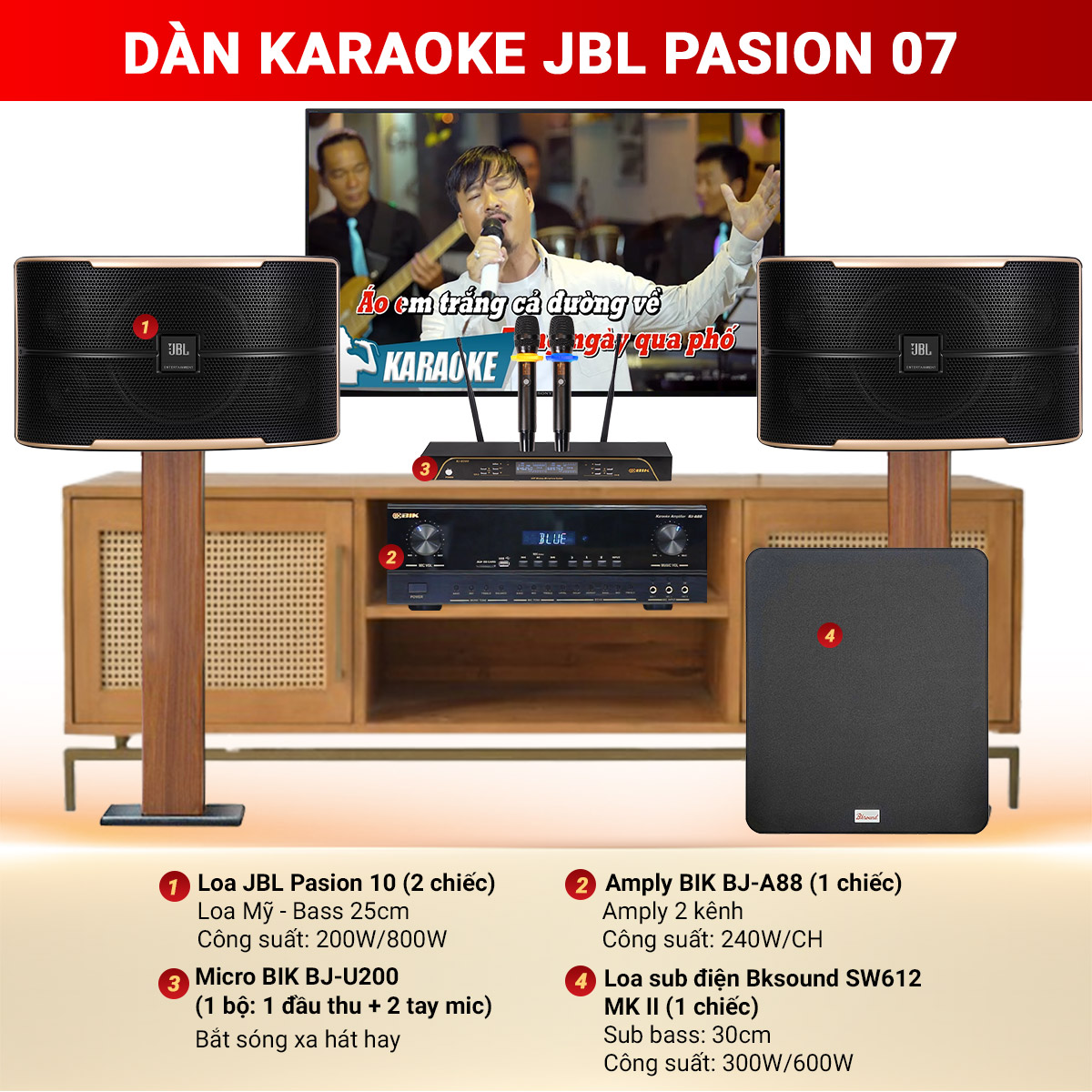 Dàn karaoke JBL Pasion 07