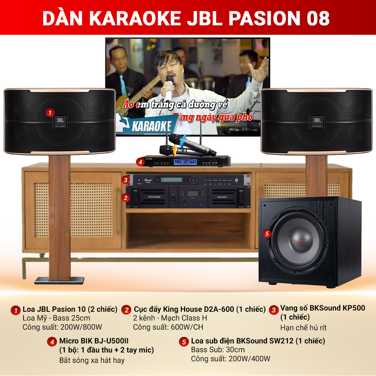 dàn karaoke JBL Pasion 08