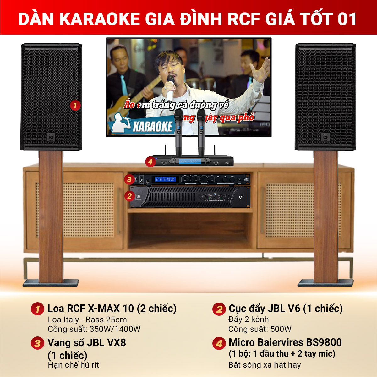 Dàn karaoke gia đình RCF giá rẻ 01