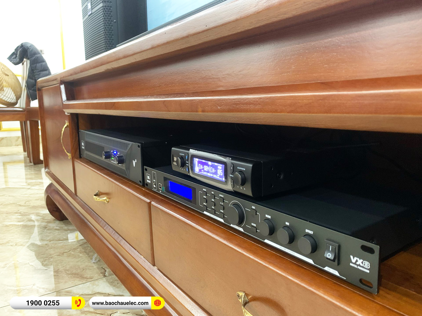 Lắp đặt dàn karaoke JBL gần 90tr cho anh Hùng tại Hà Nội (JBL KP4012 G2, JBL V8, JBL VX8, Pasion 12SP, VM300)