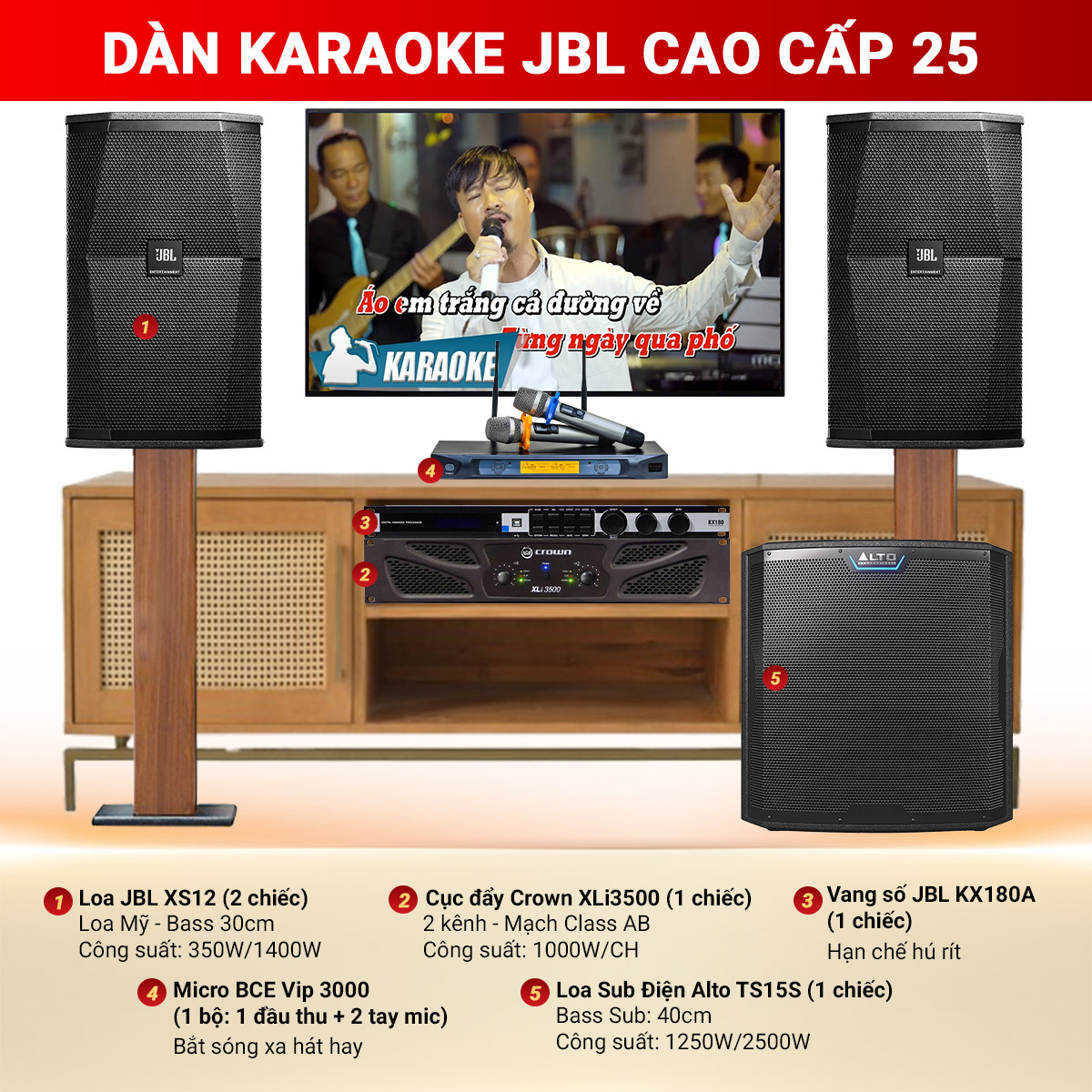 Dàn karaoke JBL cao cấp 25