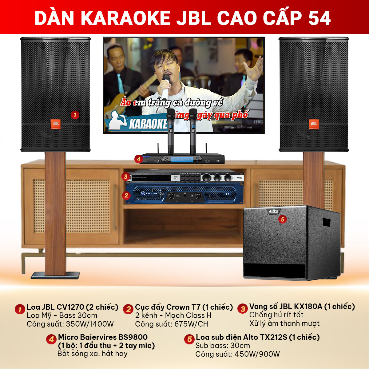 Dàn karaoke JBL cao cấp 54