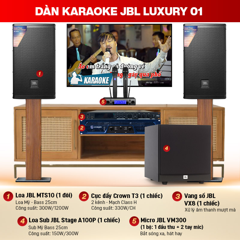 Dàn karaoke JBL Luxury 01