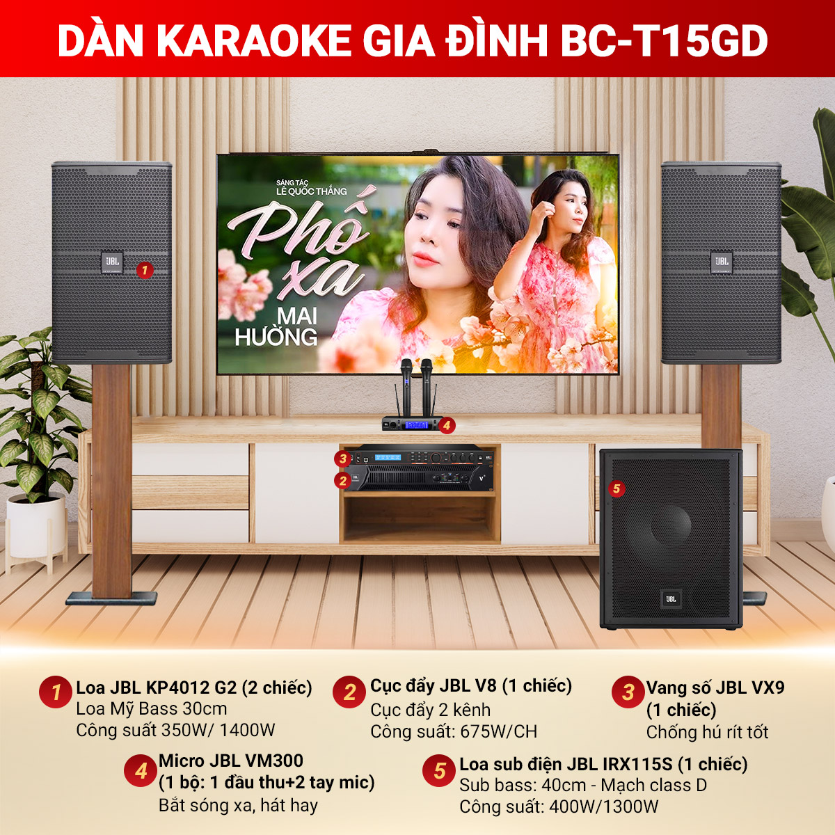 dàn karaoke gia đình cao cấp BC-T51GD