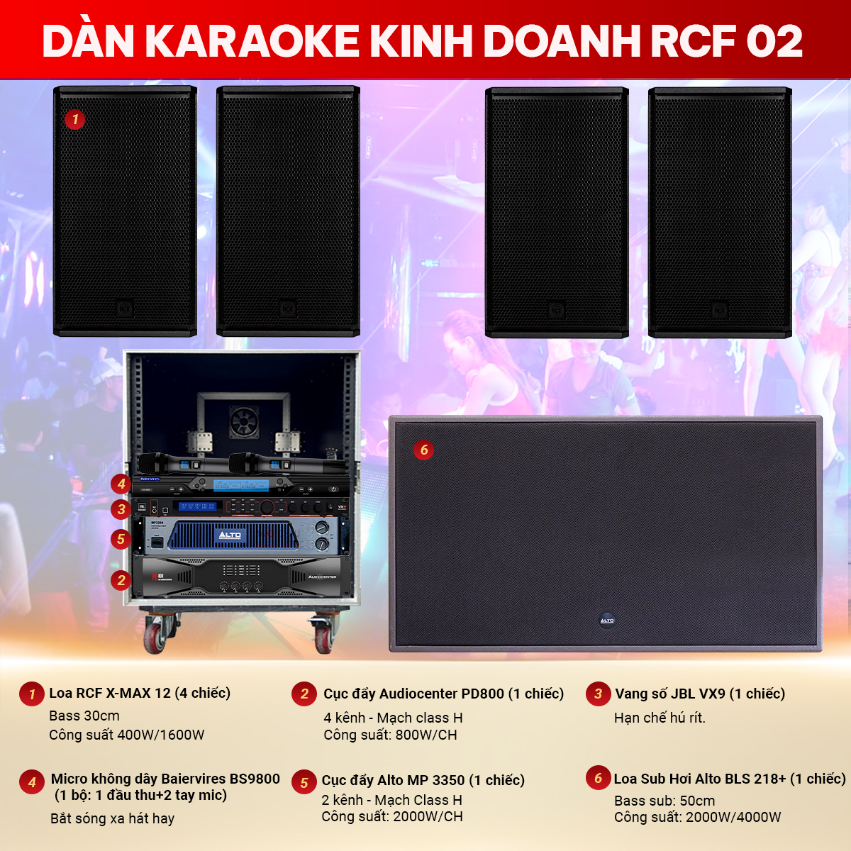 Dàn karaoke kinh doanh RCF 0