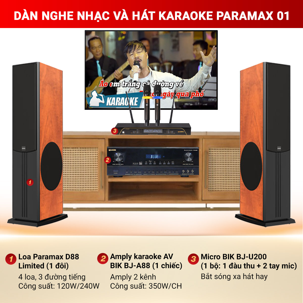 Dàn Nghe nhạc và Hát karaoke Paramax 01