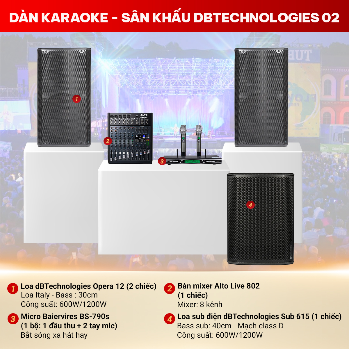 D&agrave;n karaoke - s&acirc;n khấu dBTechnologies 02