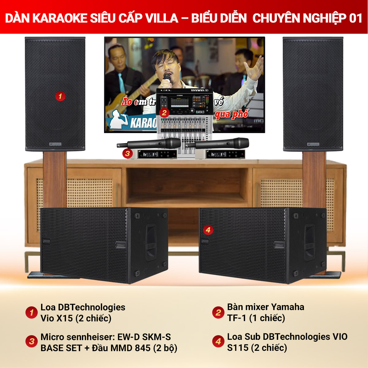 Dàn Karaoke Siêu Cấp Villa - Biểu Diễn Chuyên Nghiệp 01