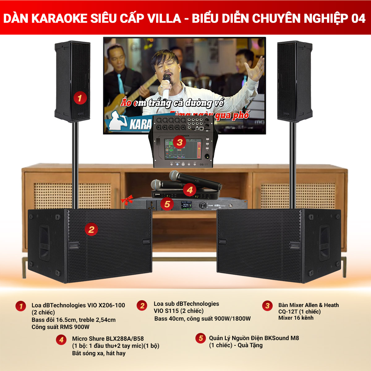 Dàn karaoke siêu cấp Villa - biểu diễn chuyên nghiệp 04