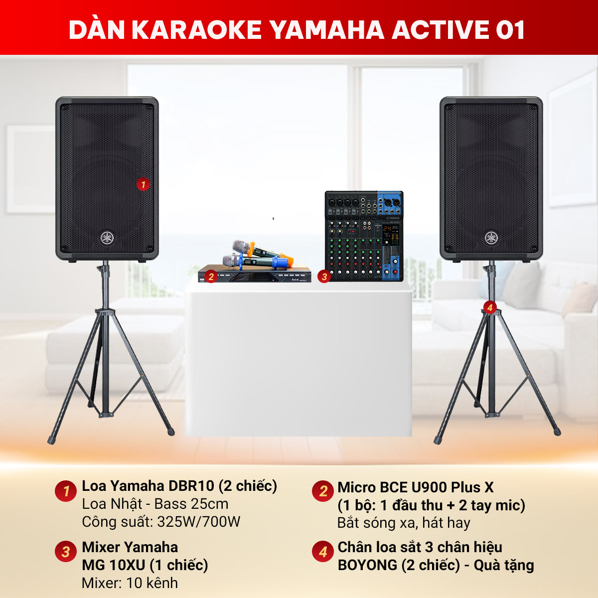 D&agrave;n karaoke Yamaha Active 01