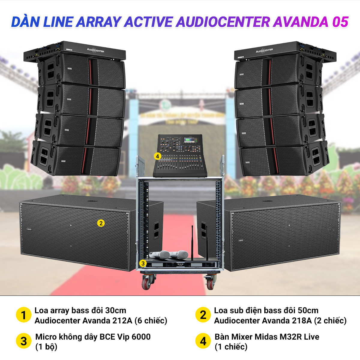 Dàn Line Array Active Audiocenter Avanda 05