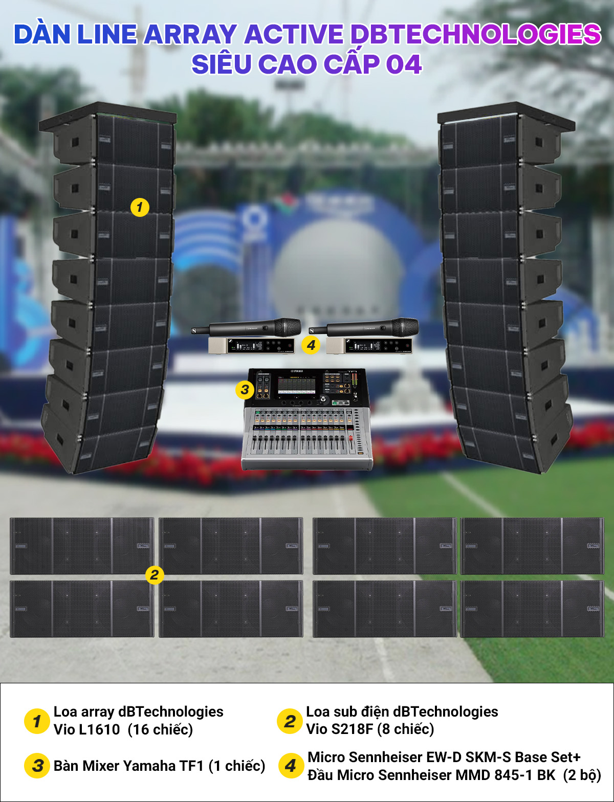 Dàn Line Array Active dBTechnologies siêu cao cấp 04