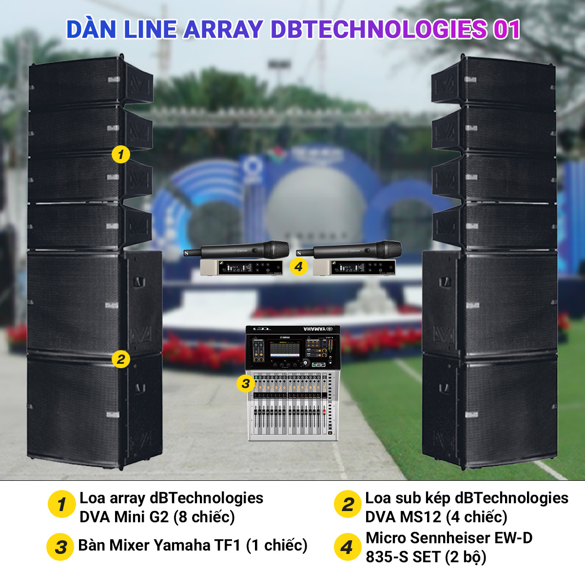 Dàn Line Array 3 Way Active dBTechnologies 02