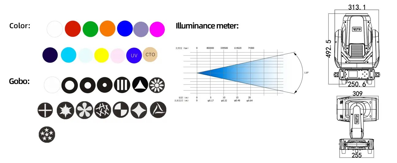 Đ&egrave;n Moving Head Mini VLTG TV-NE380